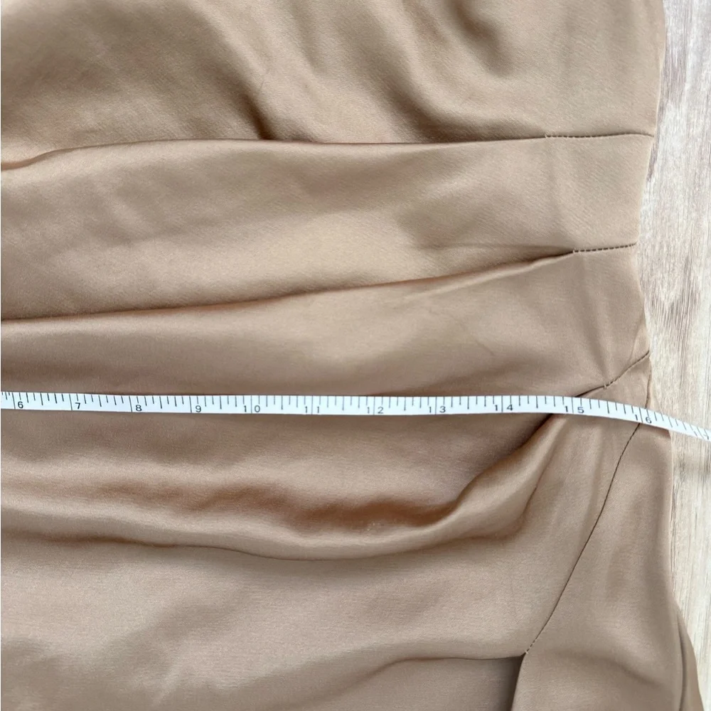 SIGNIFICANT OTHER Cocktail Midi Dress High Low Hem Gold Champage US 10/Medium